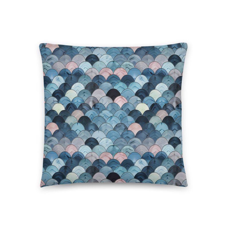 Front - Oceanic Scales Coastal Accent Pillow - 18x18