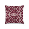 Front - Crimson Majesty Geometric Accent Pillow - 18x18