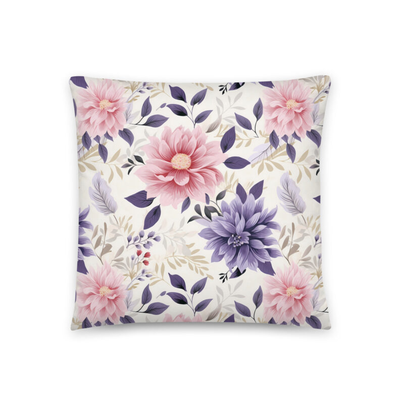 Front - Floral Bliss Glam Accent Pillow - 18x18