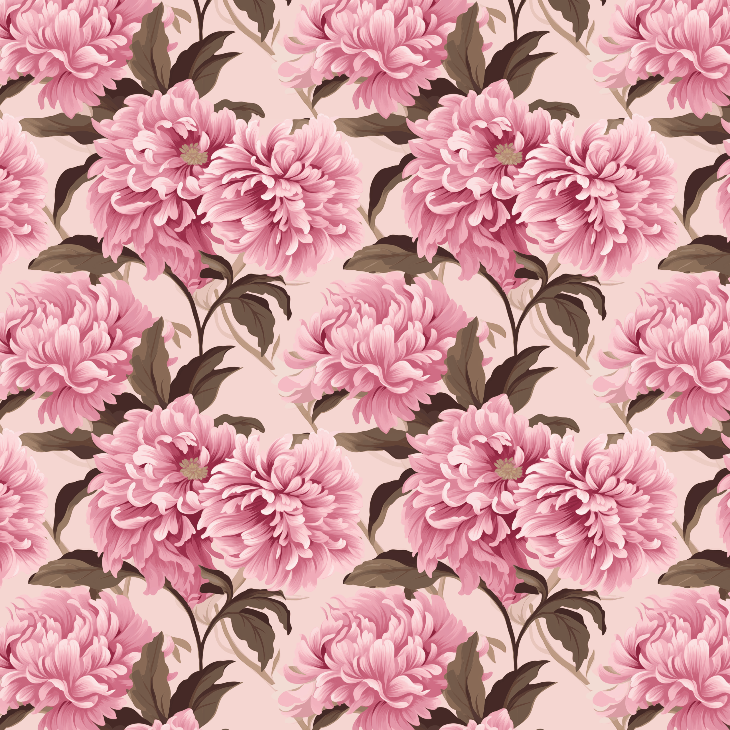 Blush Bloom - BACK basic-all over-18x18