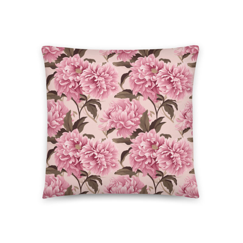 Blush Bloom Elegance Glam Accent Pillow - Back View