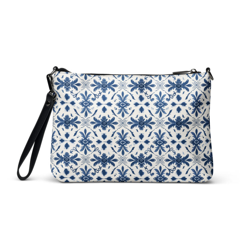 Portuguese Azulejo Elegance – Crossbody Bag - BACK View