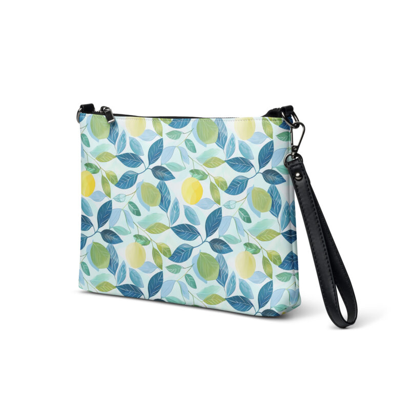 crossbody bag women. A cute bag with a lemon design.