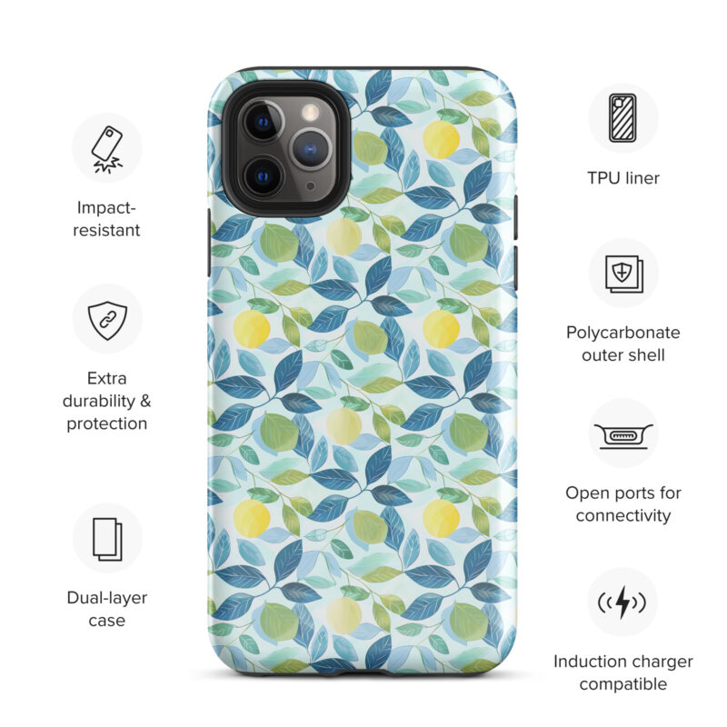 iphone-11-pro-max. Cute phone cases for iPhone with lemon design and features.