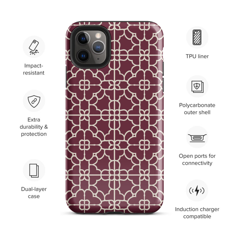 iphone-11-pro-max.iPhone cases. Cute phone cases with red geometric design and features.