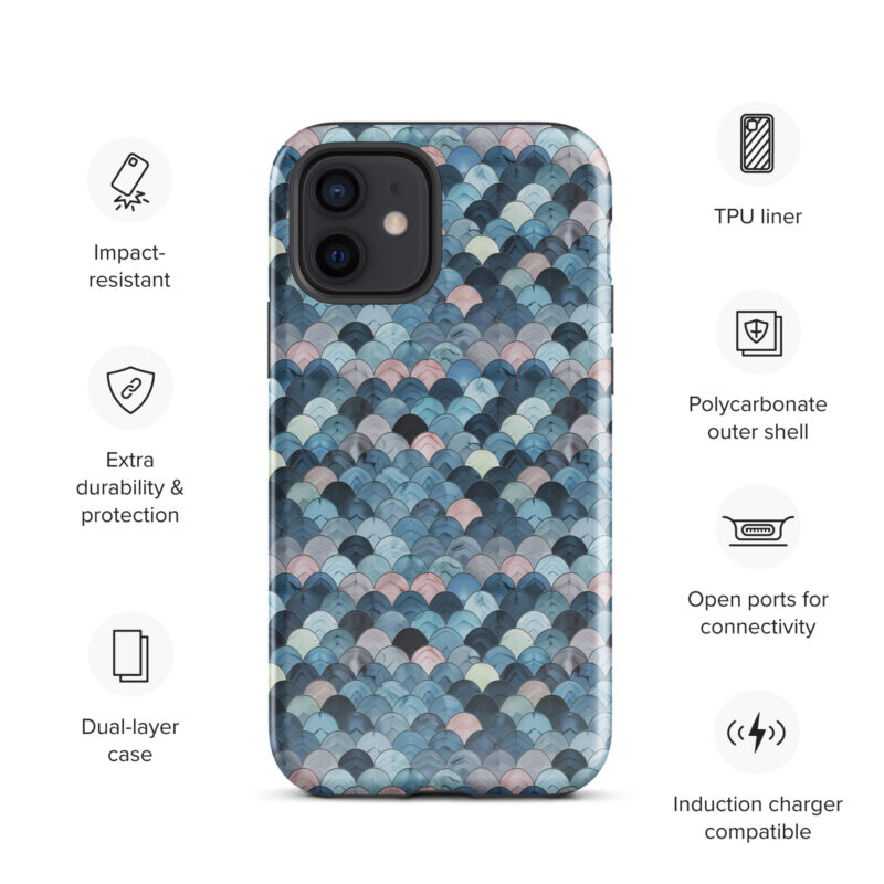 iphone-12. Cute phone cases for iPhone with ocean pattern and features.