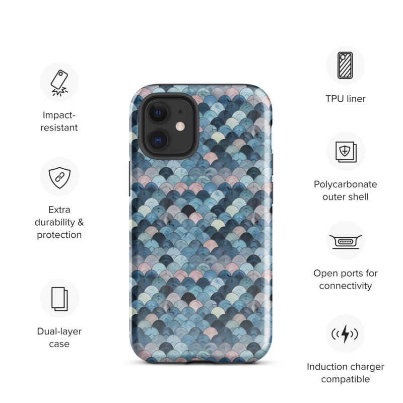 iphone-12-mini. Cute phone cases for iPhone with ocean pattern and features.