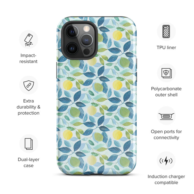 iphone-12-pro-max. iPhone cases. Cute phone cases with lemon design and features.
