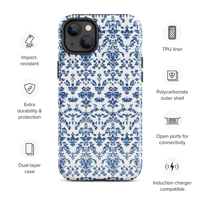 iphone-14-plus.iPhone cases. Cute phone cases with blue floral print and features