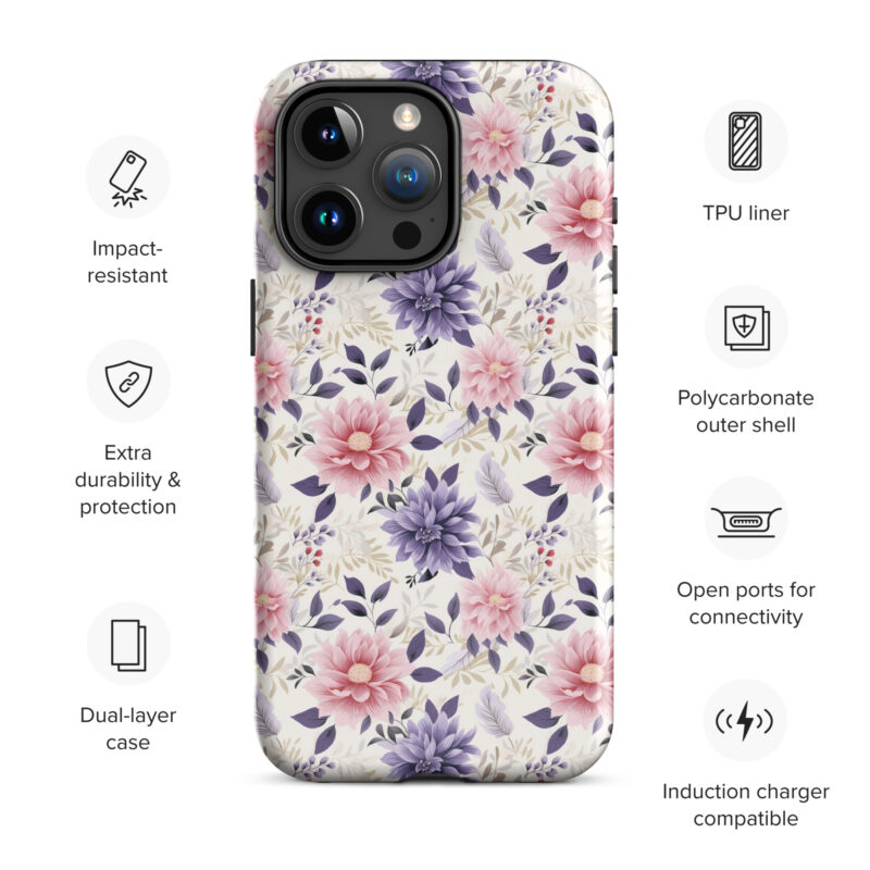 iphone-15-pro-max. iPhone cases with cute floral pattern