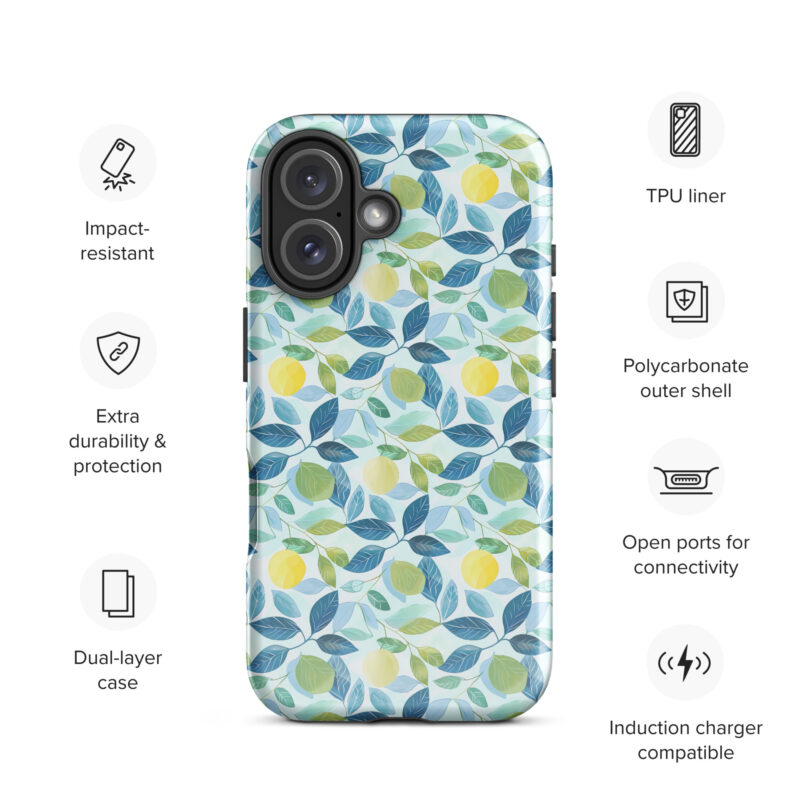iphone-16. iPhone cases with cute lemon design.