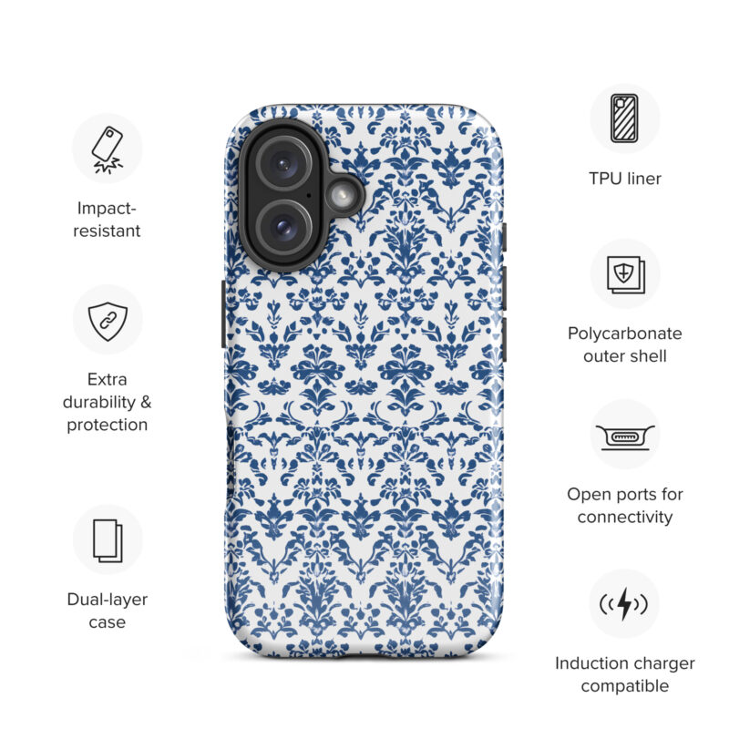iPhone 16. iPhone cases. Floral phone case with features.