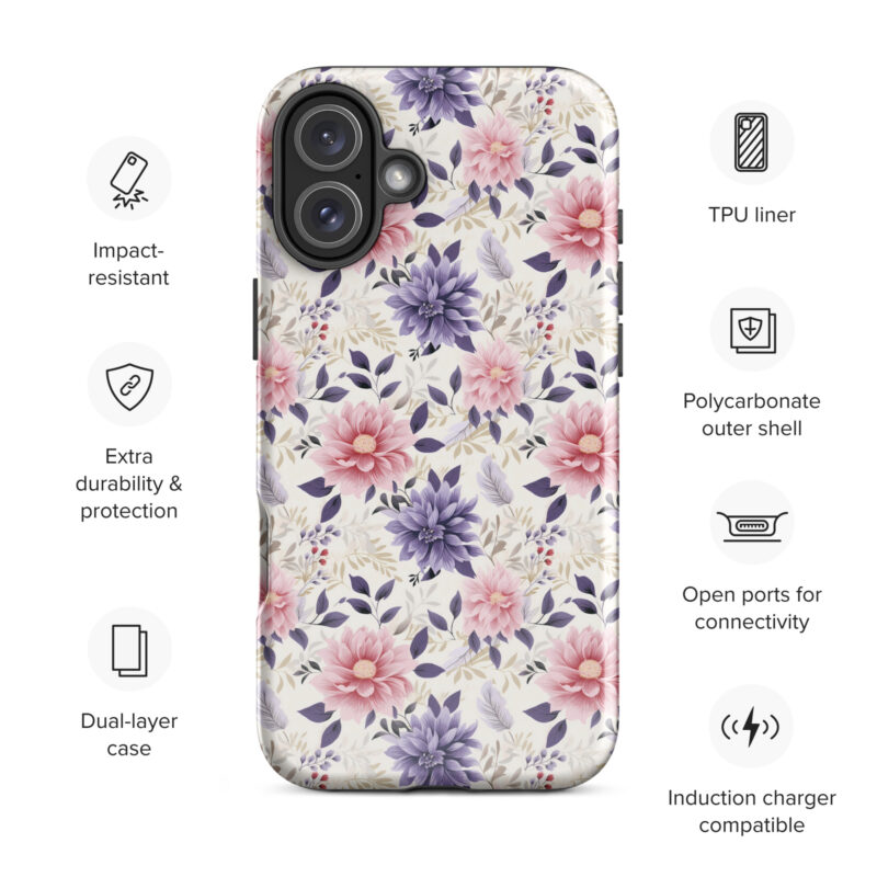 iphone-16-plus. iPhone cases with cute floral design.