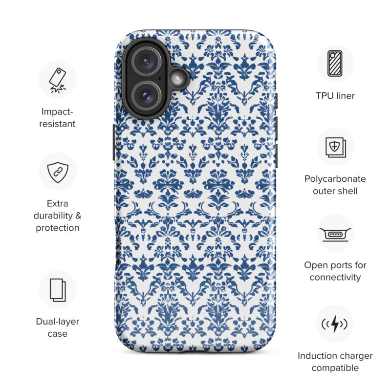 iPhone 16 Plus. Cute phone cases. Floral phone case with features.