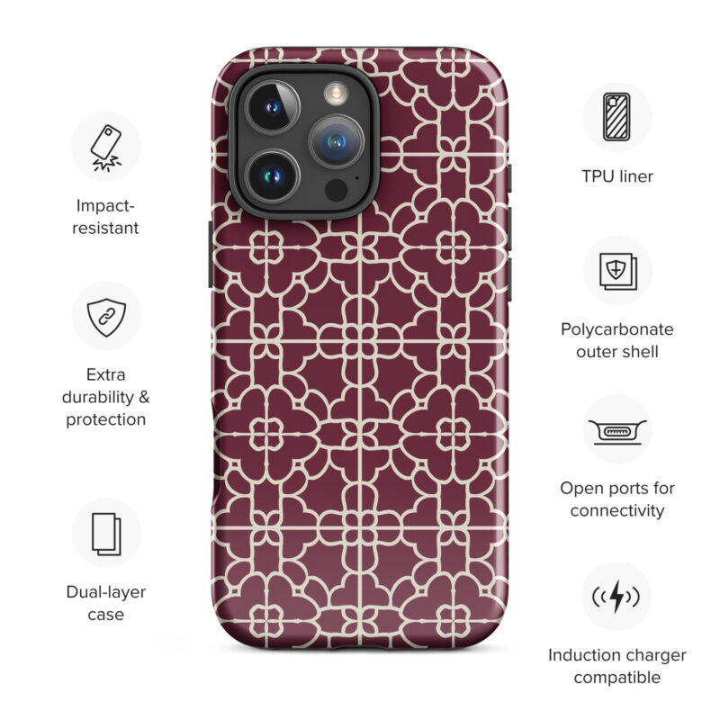 iphone-16-pro-max. iPhone cases . Cute phone cases with red geometric design and features.