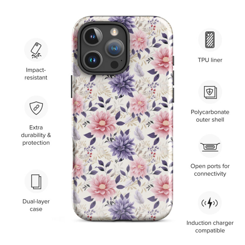 iphone-16-pro-max. iPhone cases with cute floral design and features