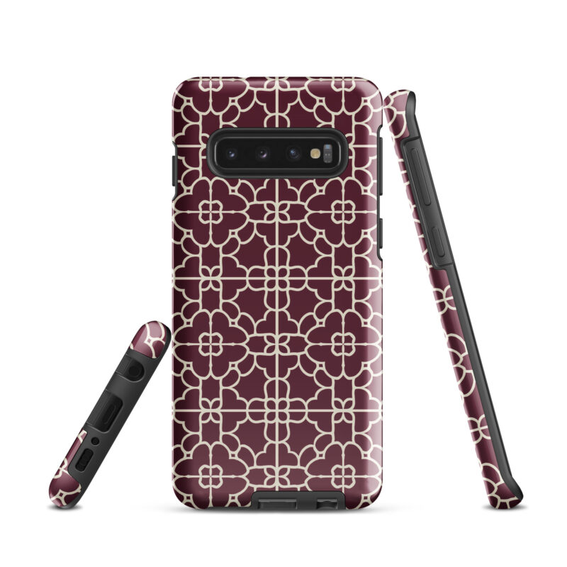 samsung-galaxy-s10. Samsung phone case with cute red geometric design