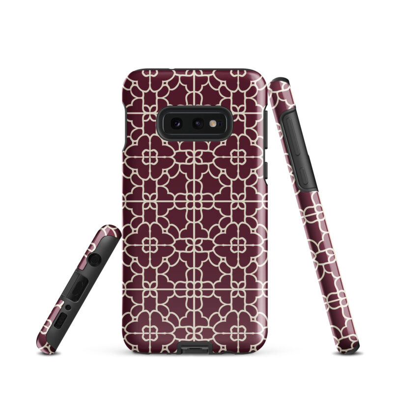 samsung-galaxy-s10e. Samsung phone case with cute red geometric design