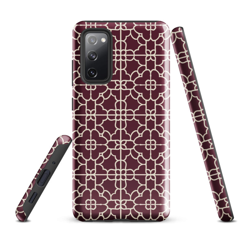 samsung-galaxy-s20-fe. Samsung phone case with cute red geometric design
