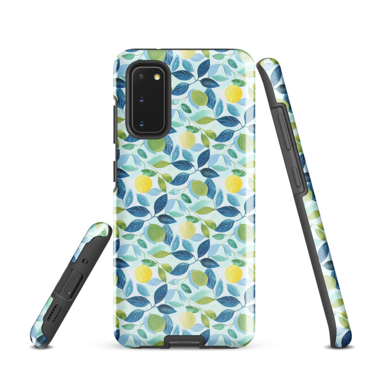 samsung-galaxy-s20. Cute phone cases for Samsung phones with lemon design.