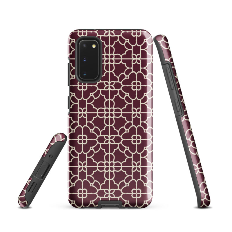 samsung-galaxy-s20. Samsung phone case with cute red geometric design
