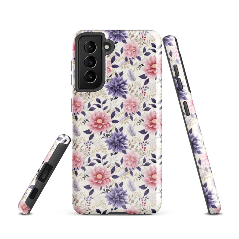 samsung-galaxy-s21. Cute phone cases for Samsung phones with floral design.