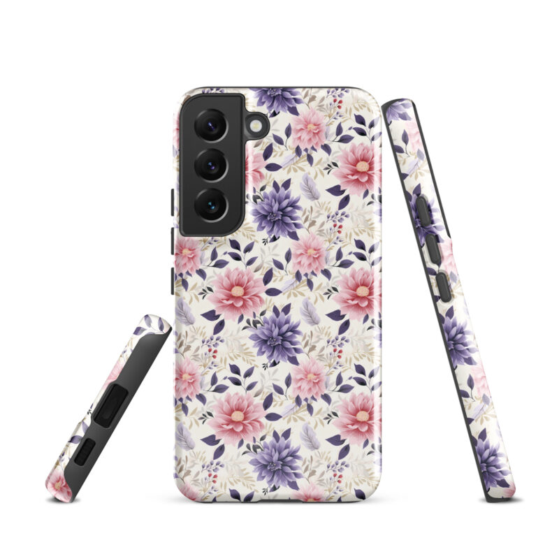 samsung-galaxy-s22. Samsung phone case with cute floral design.