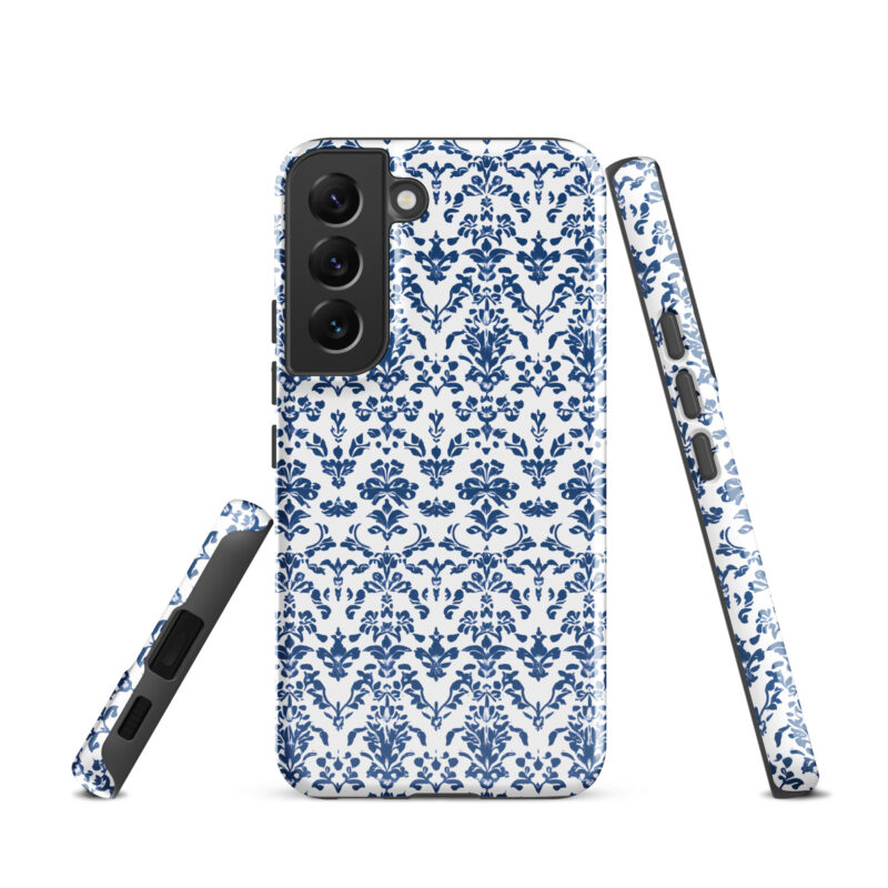 samsung-galaxy-s22.Samsung phone case . Cute phone cases with blue floral print