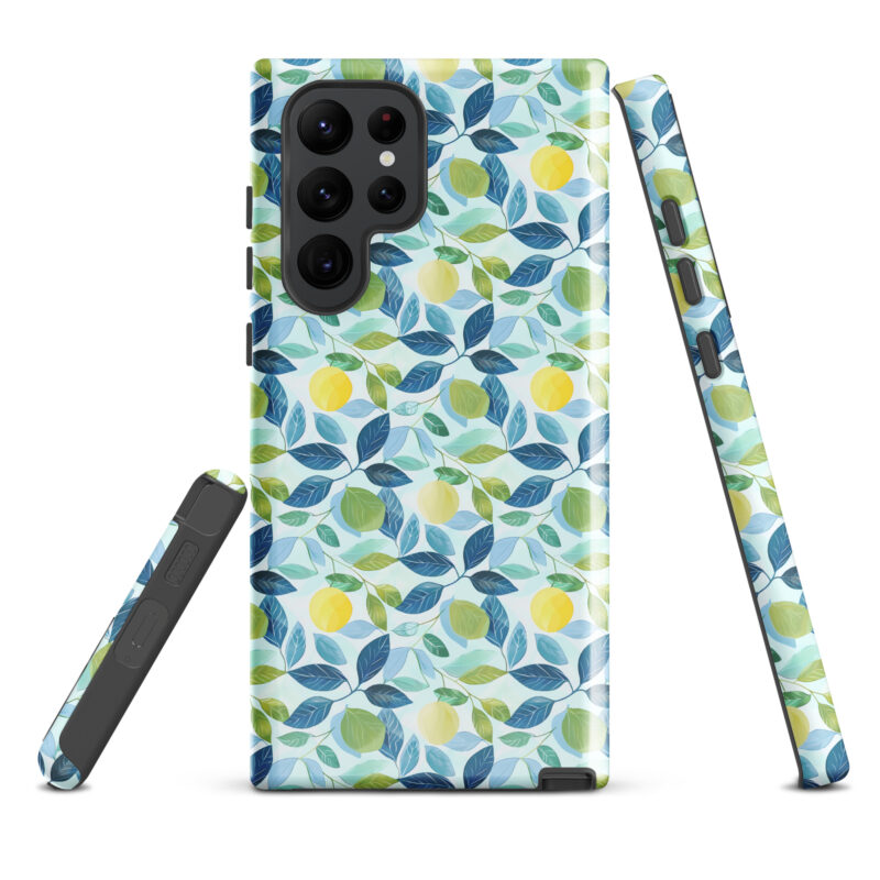 samsung-galaxy-s22-ultra. Samsung phone case with cute lemon design.