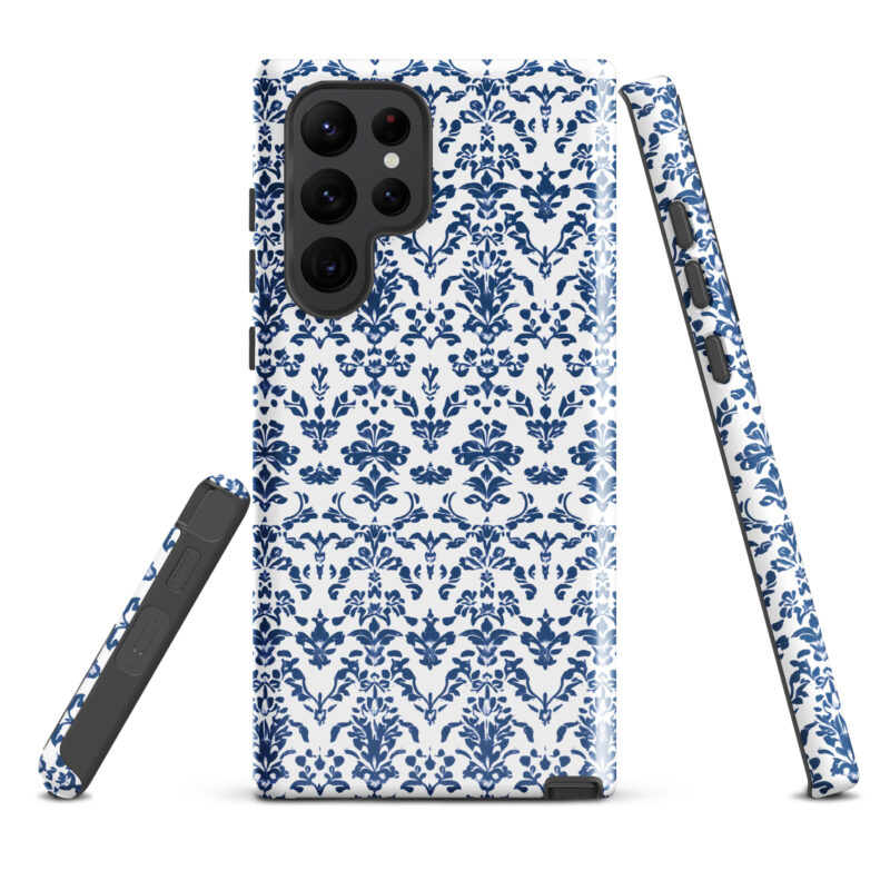 samsung-galaxy-s22-ultra.Samsung phone case. Cute phone cases with floral blue print