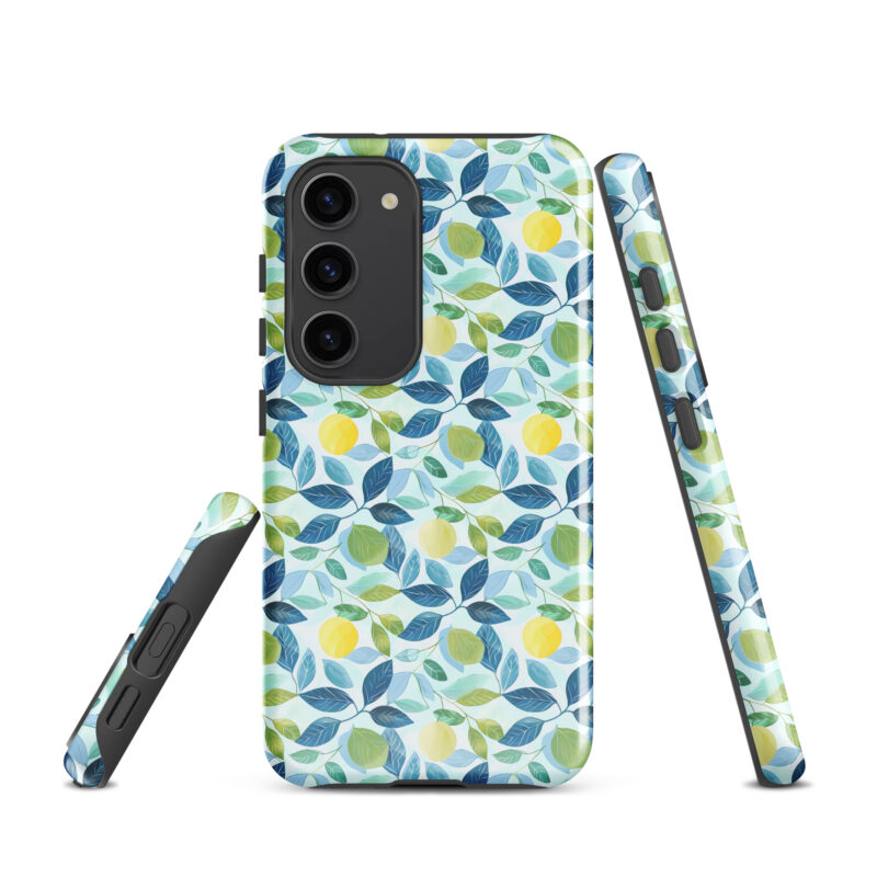 samsung-galaxy-s23. Samsung phone case with cute lemon print.