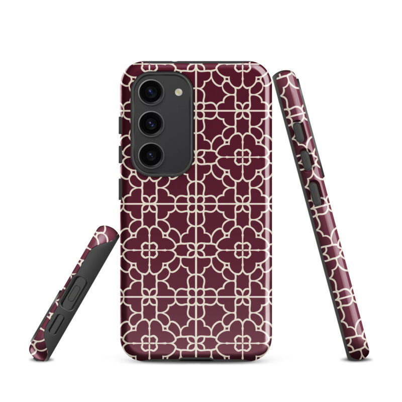 samsung-galaxy-s23. Samsung phone case with cute red geometric design