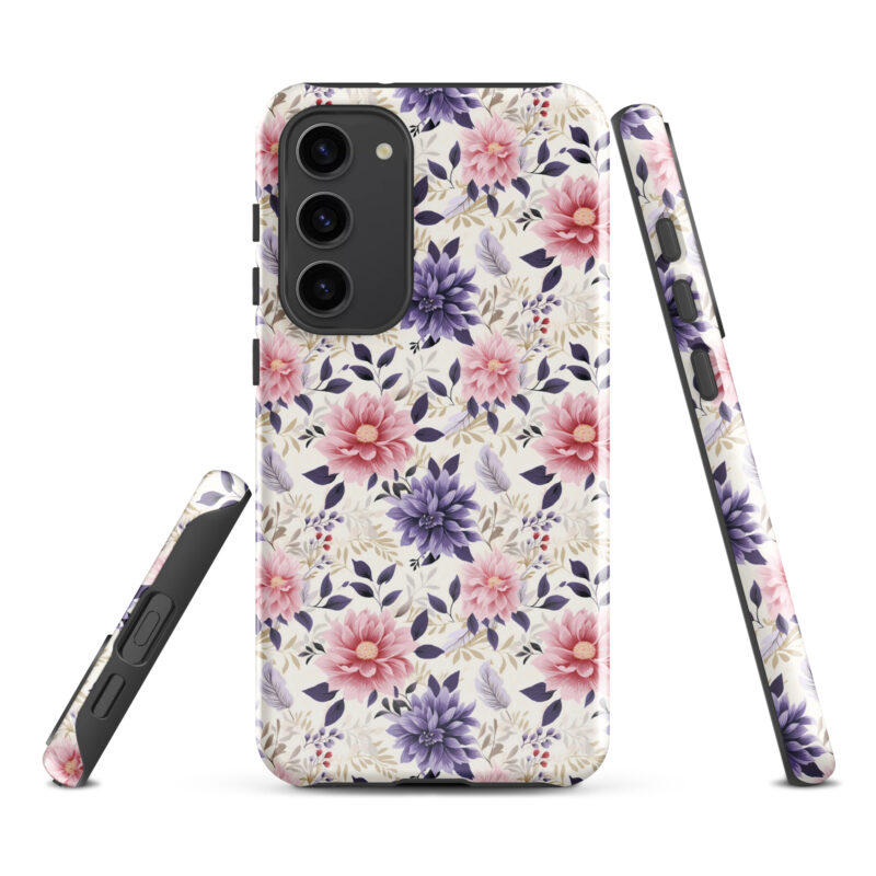 samsung-galaxy-s23-plus. Samsung phone case with cute floral design.