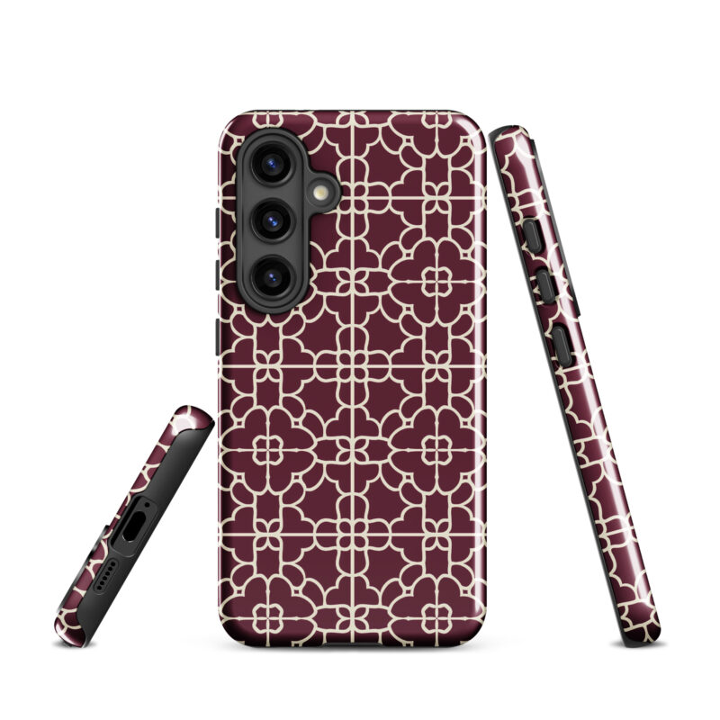 samsung-galaxy-s24. Cute phone cases for Samsung phones with red geometric design