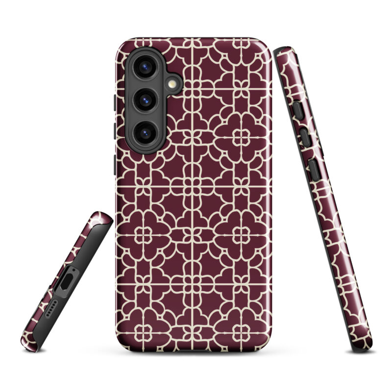 samsung-galaxy-s24-plus. Samsung phone case. Cute phone cases with red geometric design