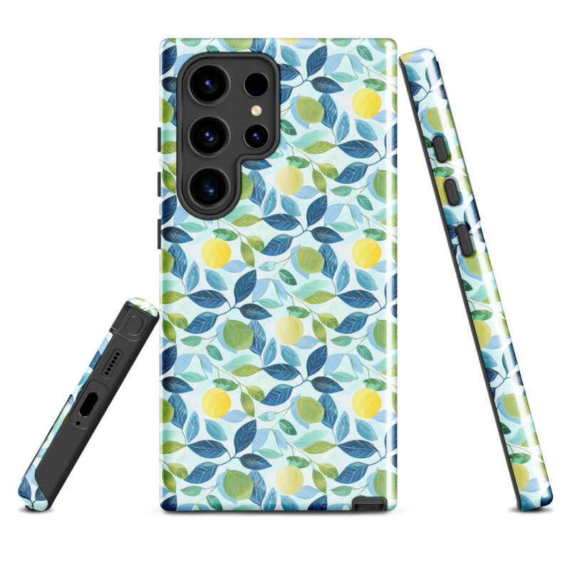 samsung-galaxy-s24-ultra. Samsung phone case with cute lemon print.