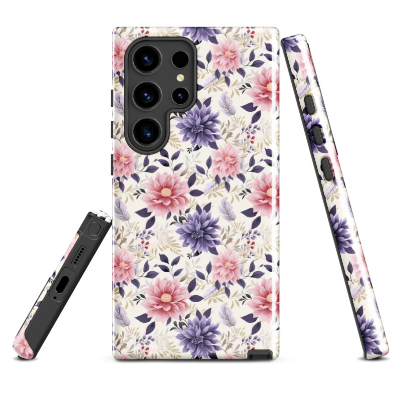 Samsung-galaxy-s24-ultra. Samsung phone case with cute floral pattern.