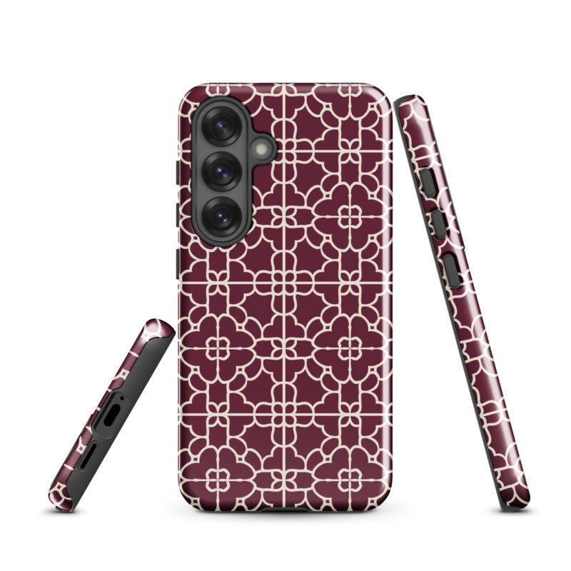 samsung-galaxy-s25. Samsung phone case with cute red geometric design