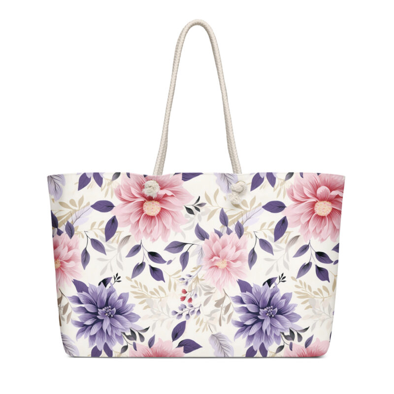 Floral Bliss – Oversized Weekender Bag - Back View