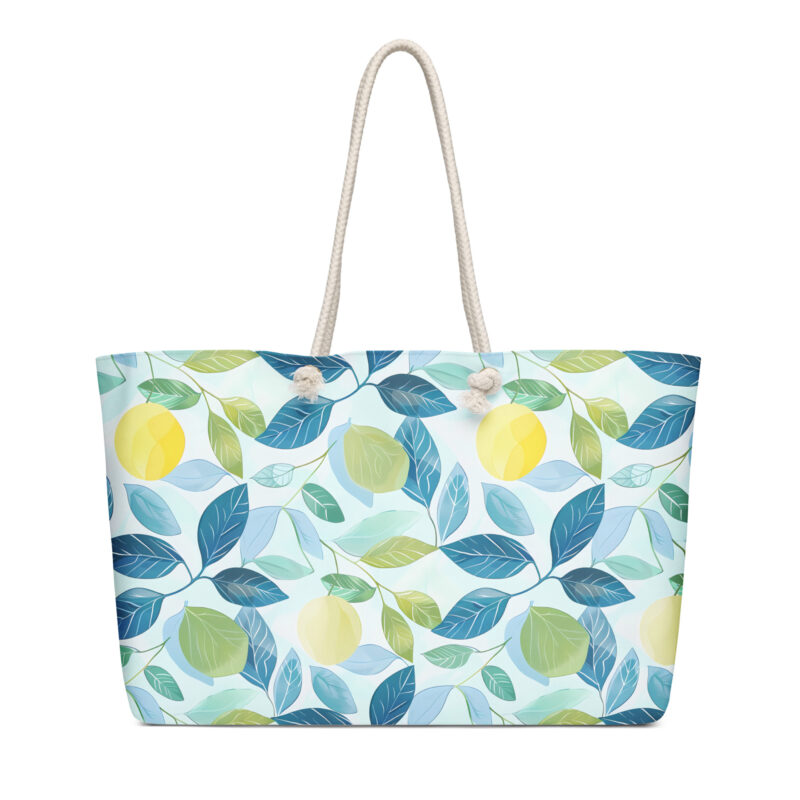 Weekender bag with a lemon design