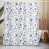 French Floral Charm Shower Curtain - Front View