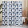 Portuguese Azulejo Elegance Shower Curtain - Front View