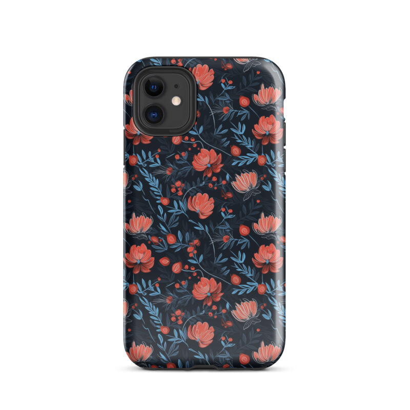 iphone-11. iPhone cases wit chic floral berry design.