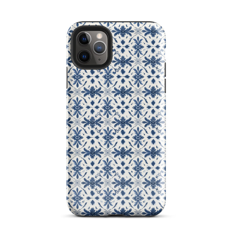 iphone-11-pro-max. iPhone cases with cute azulejo print design.