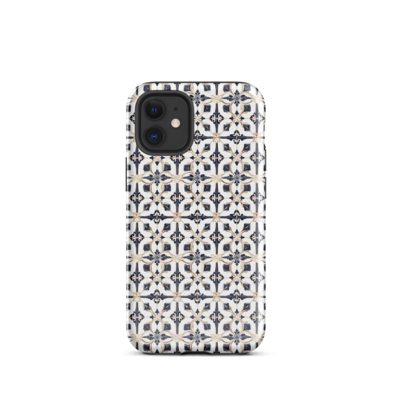 iphone-12-mini. iPhone cases with cute diamond tiles pattern.