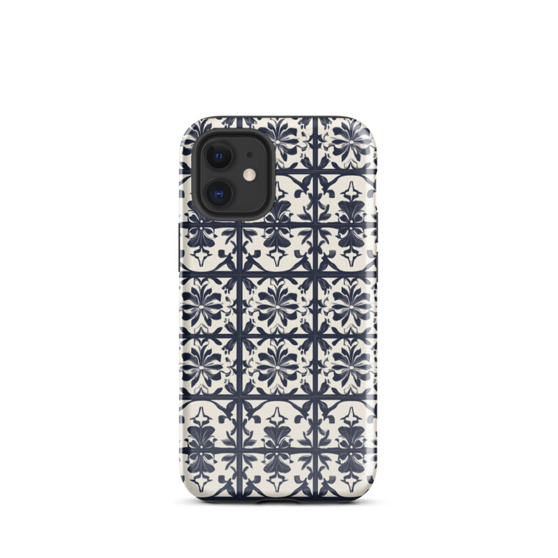 iphone-12-mini. iPhone cases with cute bloom tile design