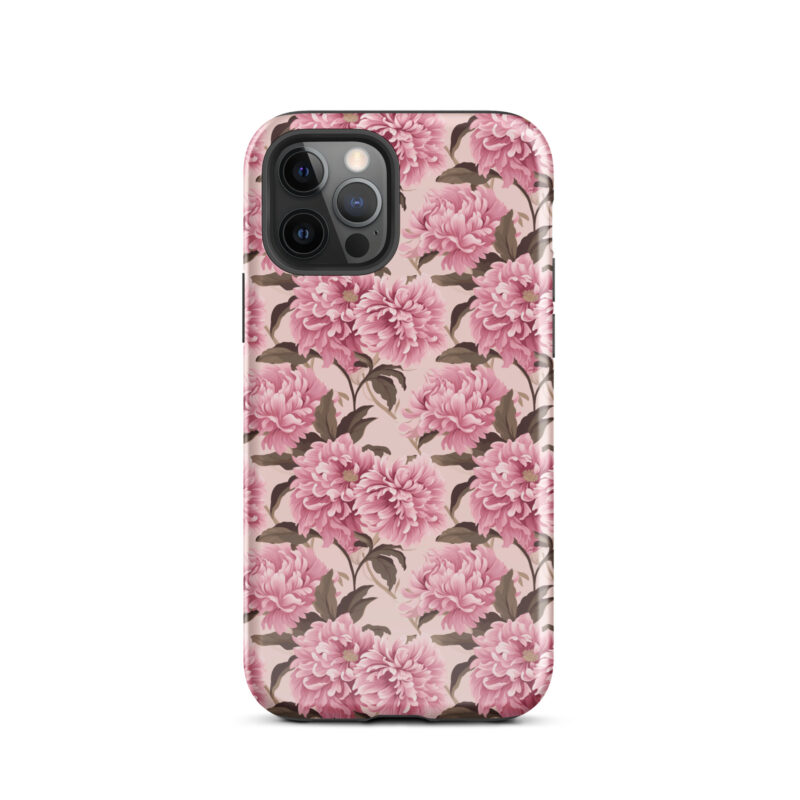 iphone-12-pro. iPhone cases with cute pink floral design.,