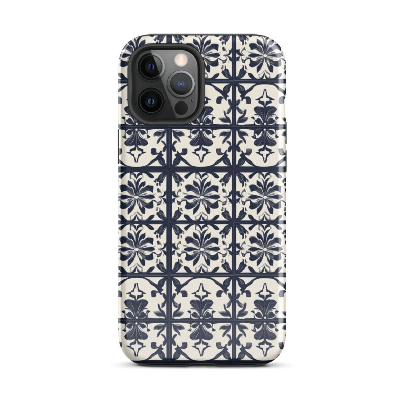 iphone-12-pro-max. iPhone cases with cute bloom tile design.