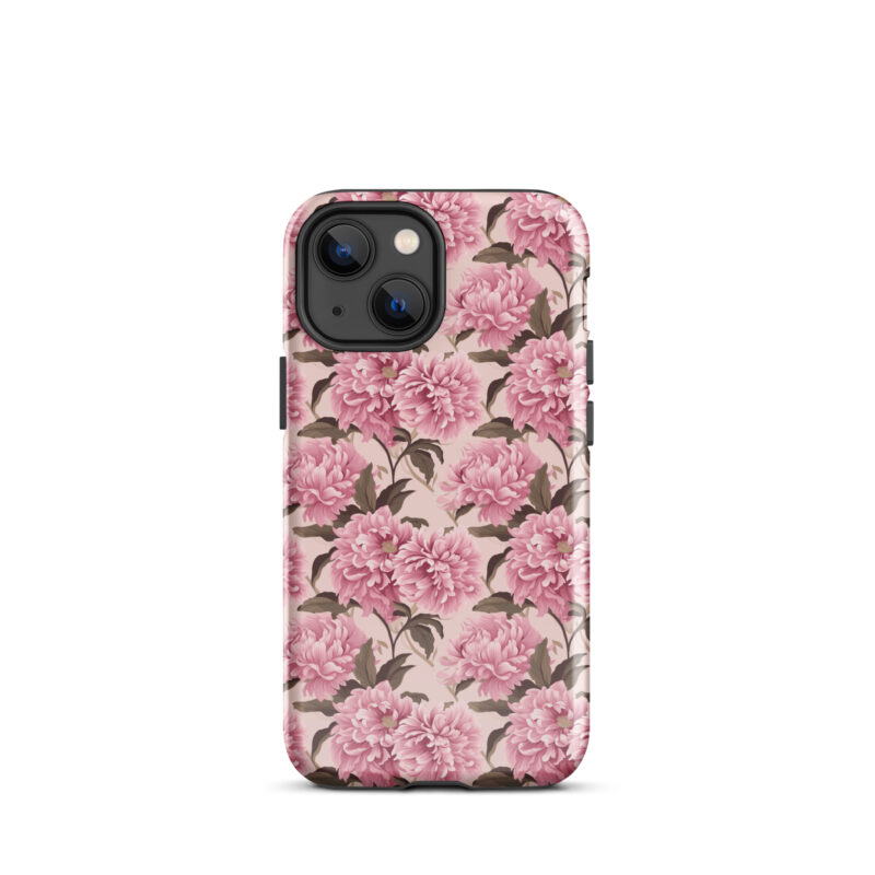 iphone-13-mini. iPhone cases with cute pink floral design.