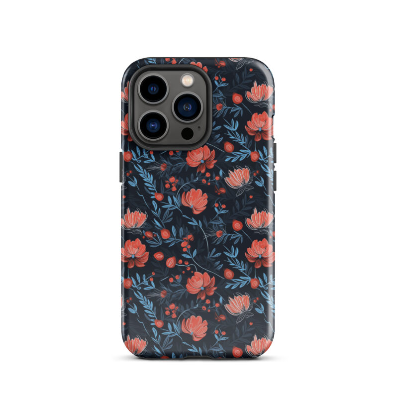 iphone-13-pro. iPhone cases with cute floral berry design.